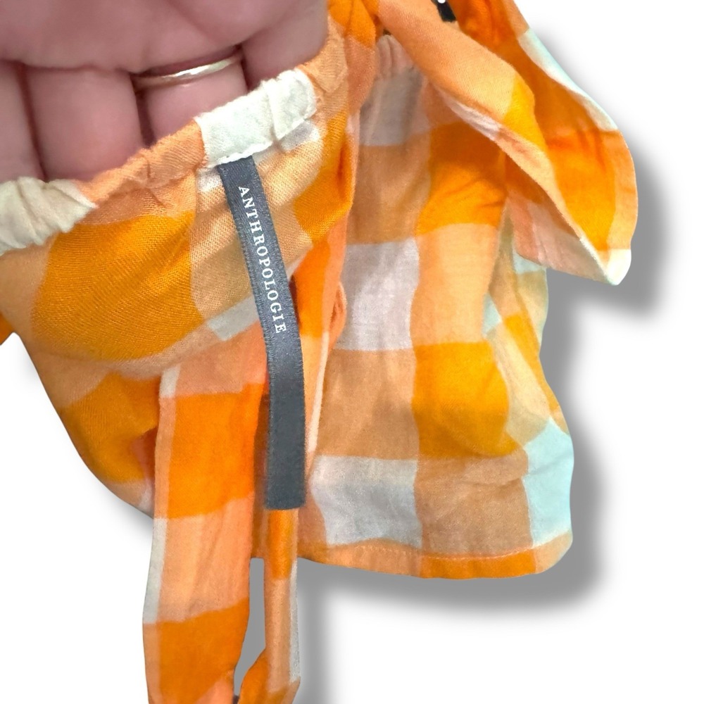 By Anthropologie Apron Swing Tank Top Marigold Gingham Size XS - Picture 3 of 4
